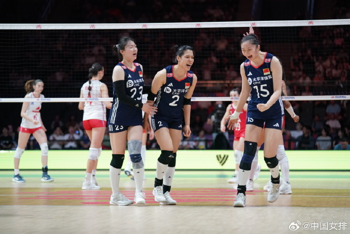 继续加油！世联赛北京站中国女排3:0战胜法国女排
