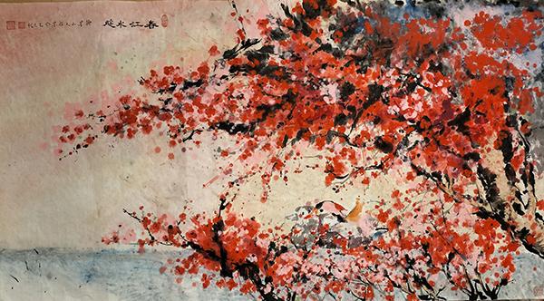 即墨指画艺术走向世界舞台 非物质文化遗产代表性传承人范青作品获多国大使收藏